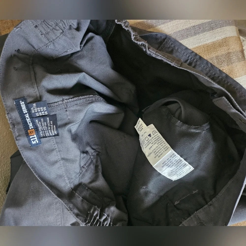 5.11 Tactical Series Cargo Gray Pants Mens 40x36 Gray RN 109614 CA04719.